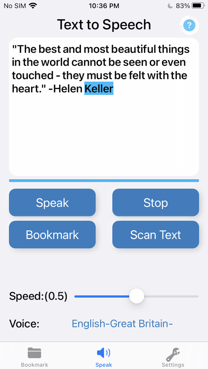 Text To Speech Type and Talk