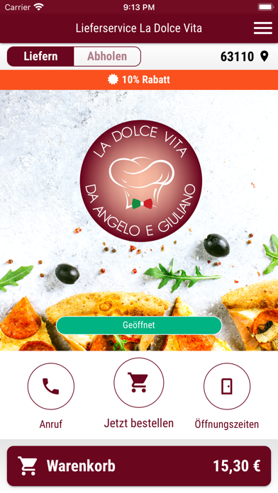 Lieferservice La Dolce Vita Screenshot