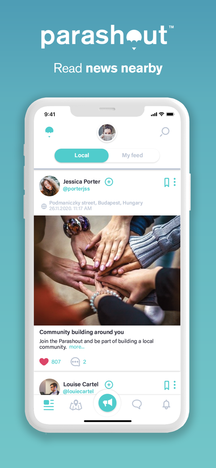 Parashout Local community app