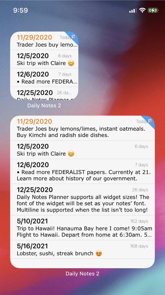 #5. Daily Notes Planner 2 (iOS) بواسطة: Truth Honest Messaging, Inc.