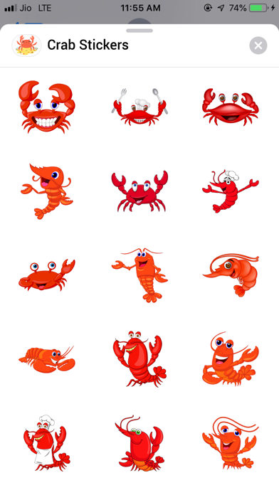 Crab Stickers Pack Screenshot