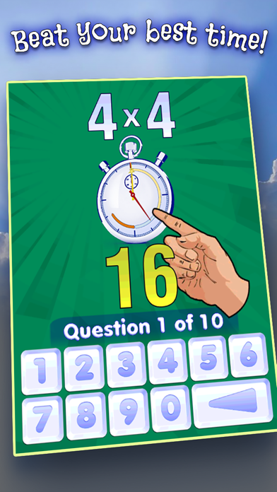 HappyMath Multiplication Facts Screenshot