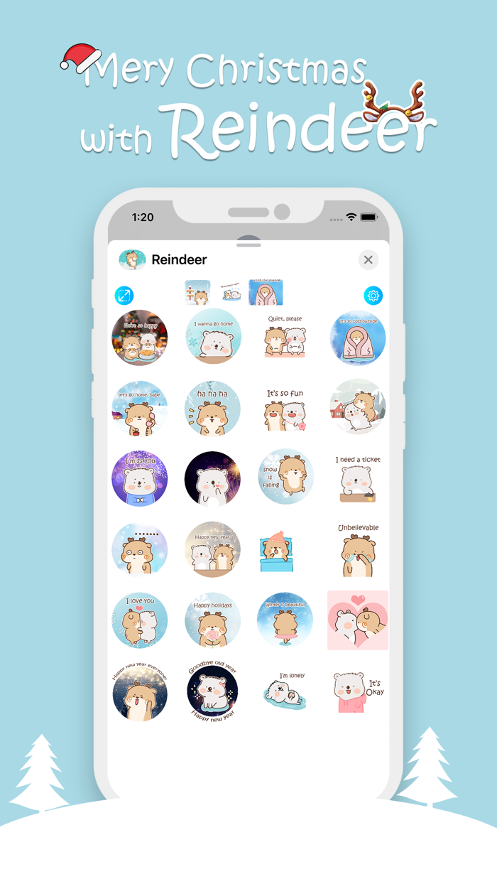 Merry Christmas With Reindeer