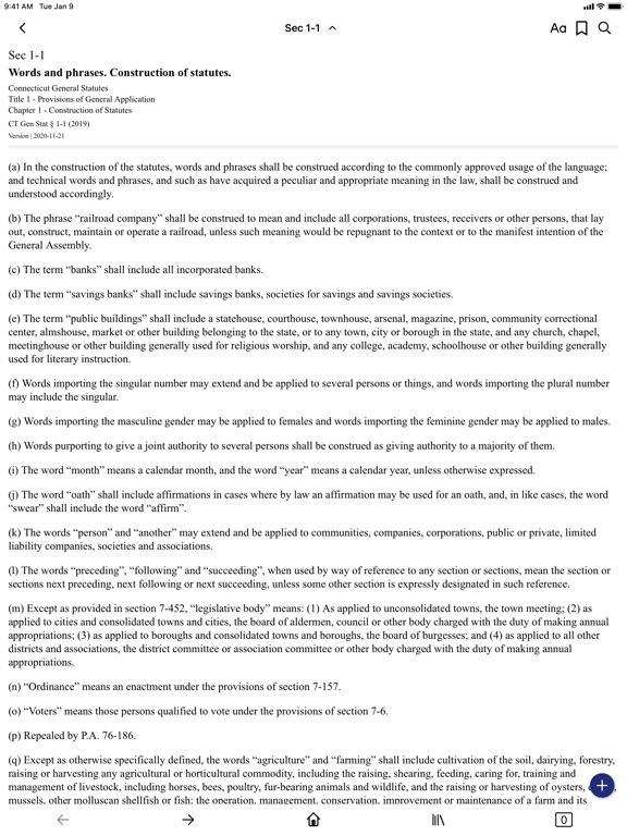 Screenshot #5 pour Connecticut General Statutes