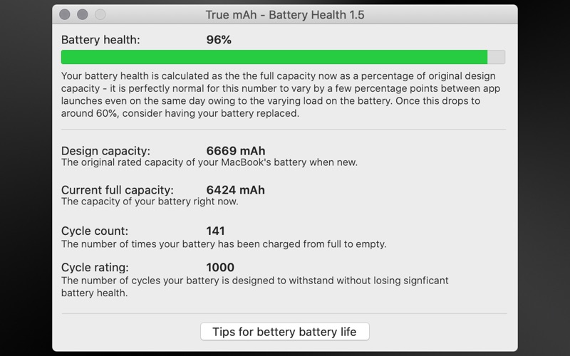 True mAh - Battery Health