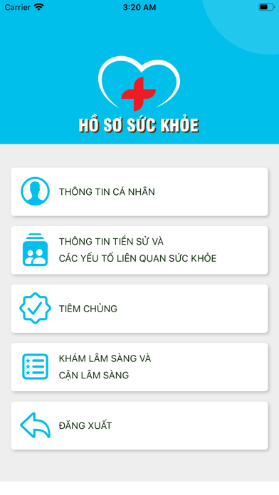 Thông tin hồ sơ sức khoẻ Screenshot
