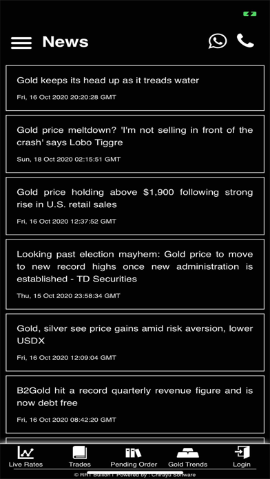 RRT Bullion Screenshot