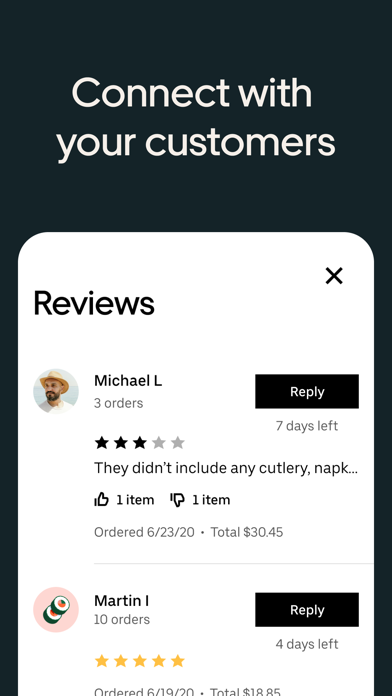 Uber Eats Manager Screenshot