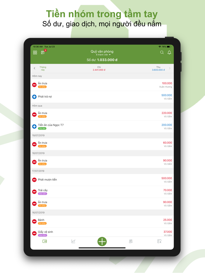 Zomo - Quỹ tiền nhóm minh bạch