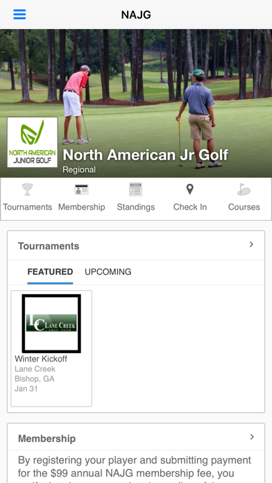 North American Junior Golf Screenshot