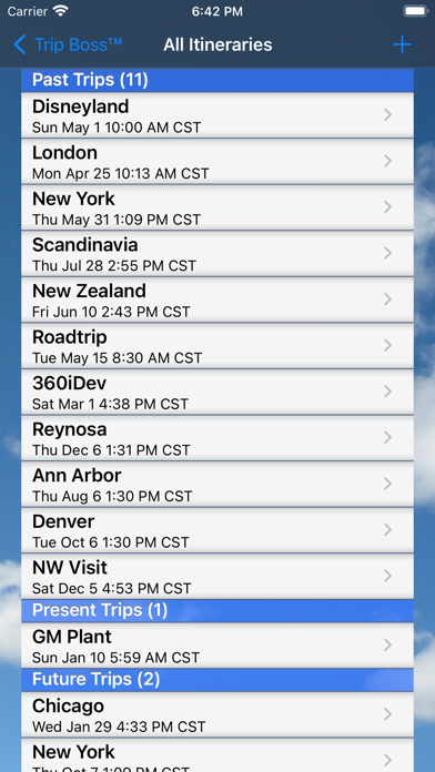 Trip Boss Itinerary manager Screenshot