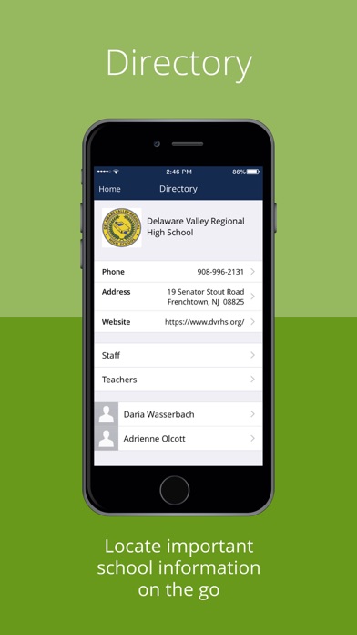 Delaware Valley Regional HS Screenshot