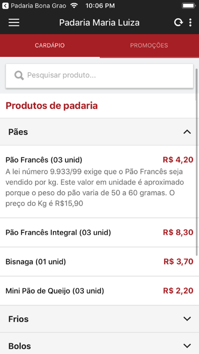Padaria Maria Luiza Screenshot