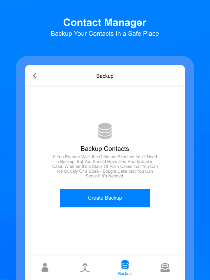Contacts Backup and Manager