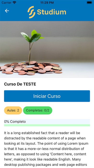 Studium Cursos Online Screenshot