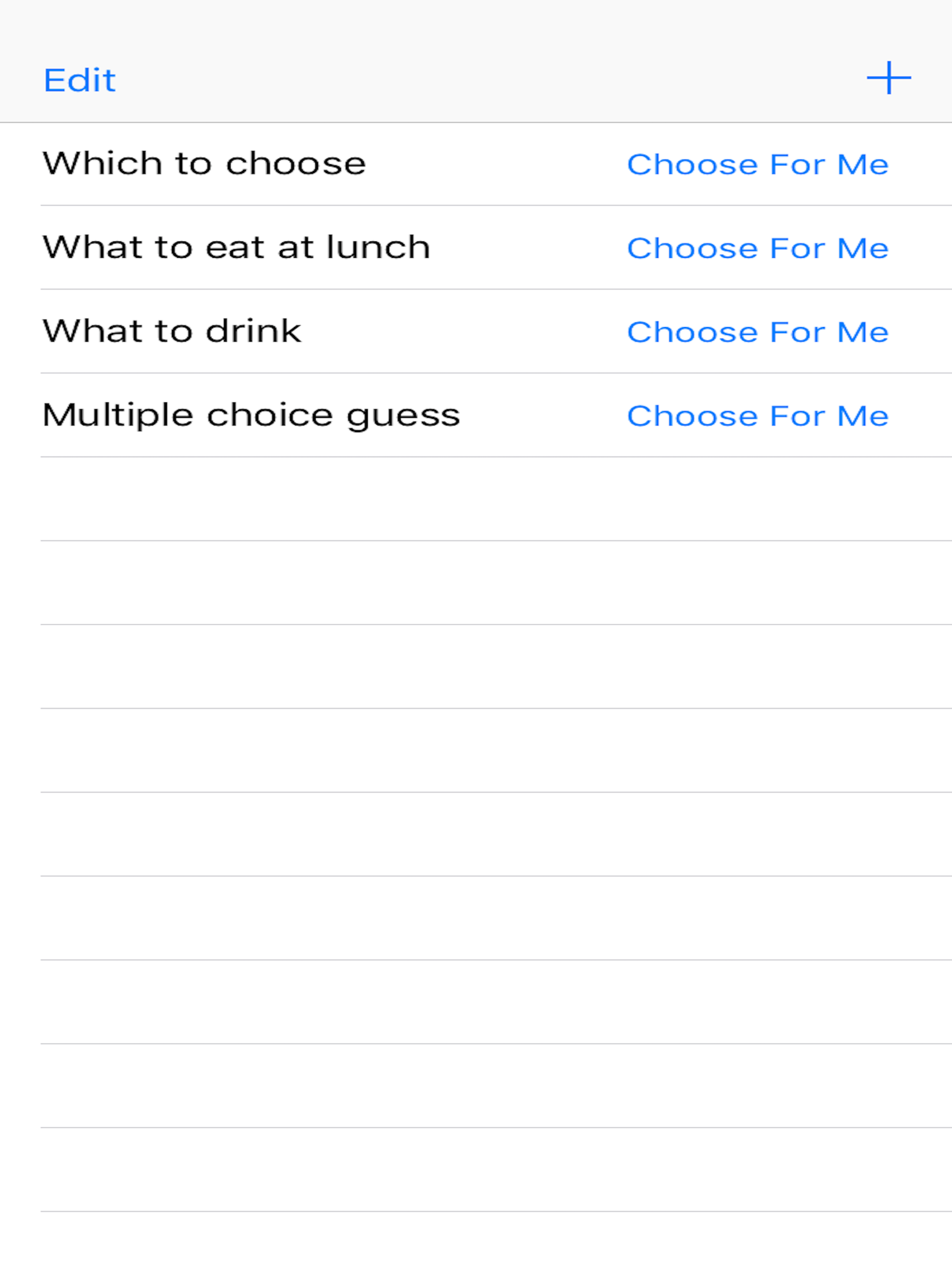 Choose For Me - Quick Pick It