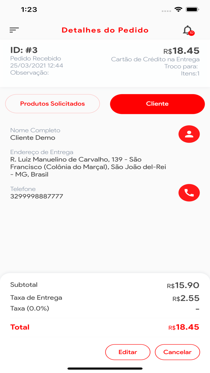 Delívius - Estabelecimento