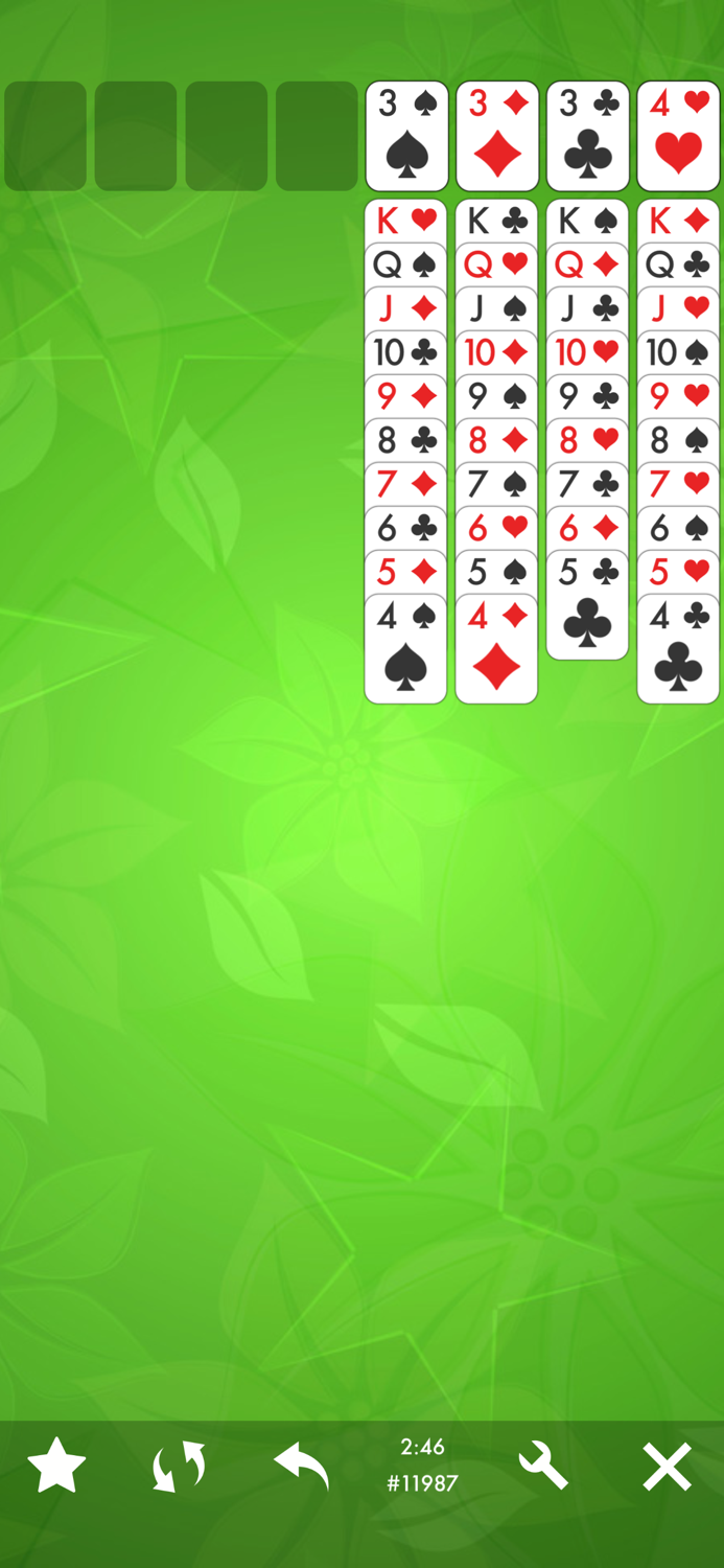 FreeCell Solitaire Card Game.