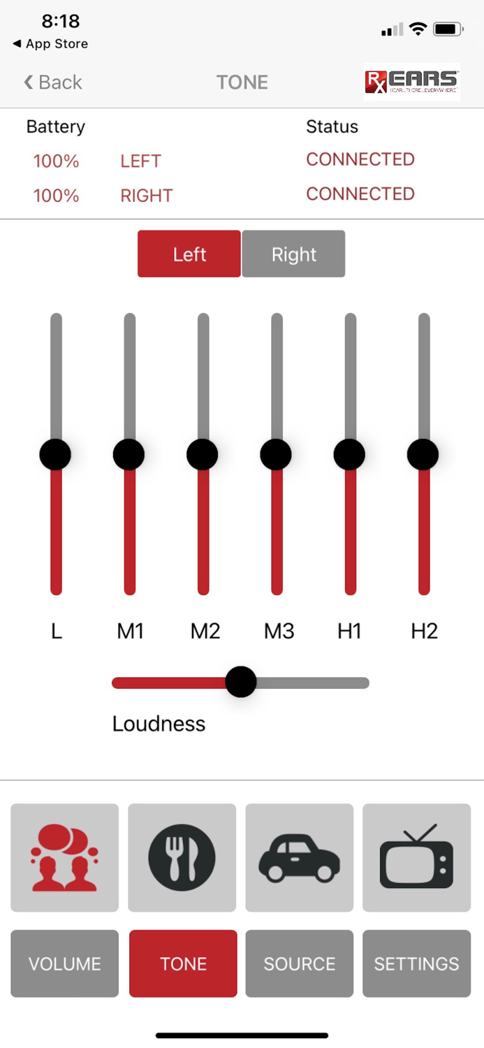 RxEars Remote Control App