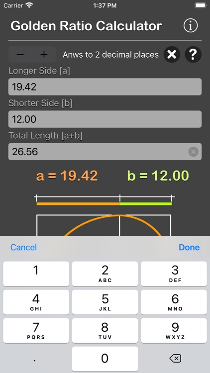Golden Ratio Calculator Plus screenshot-4