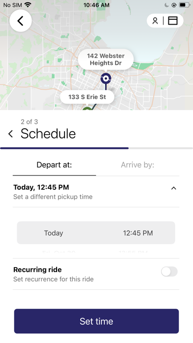 GBM Paratransit Screenshot