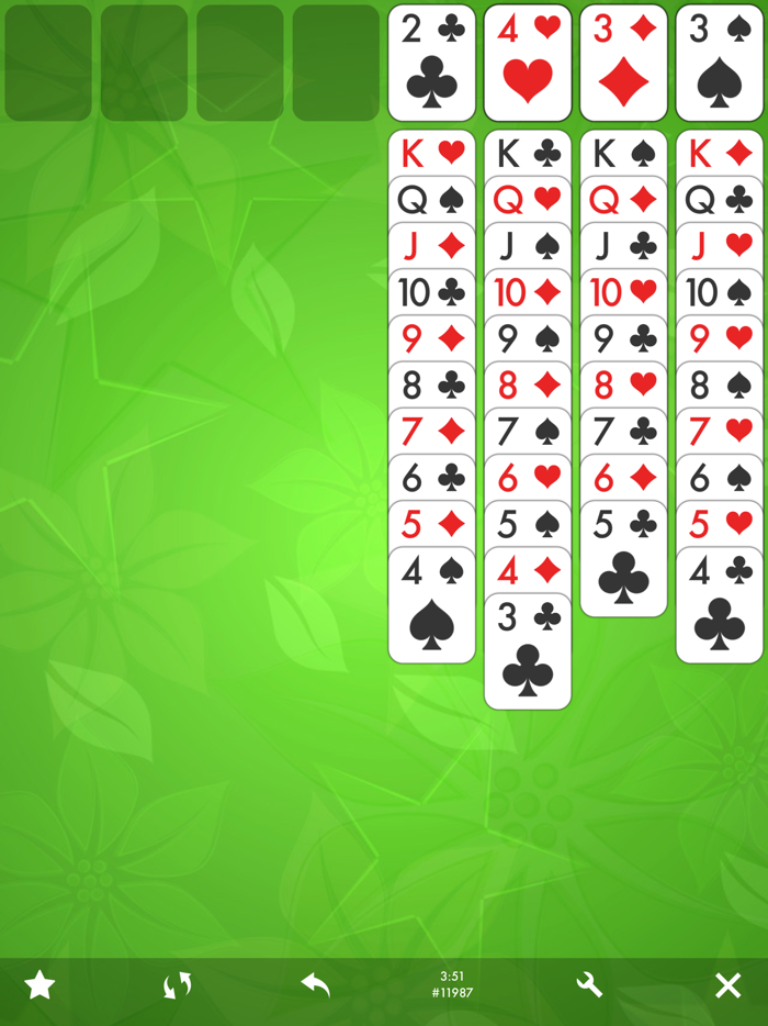 FreeCell Solitaire Card Game.