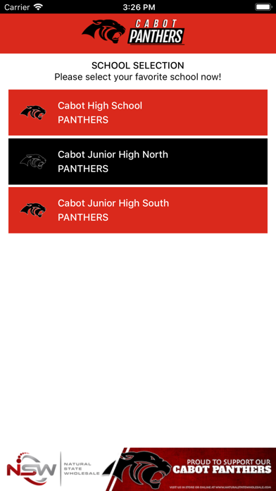 Cabot Panthers Athletics Screenshot