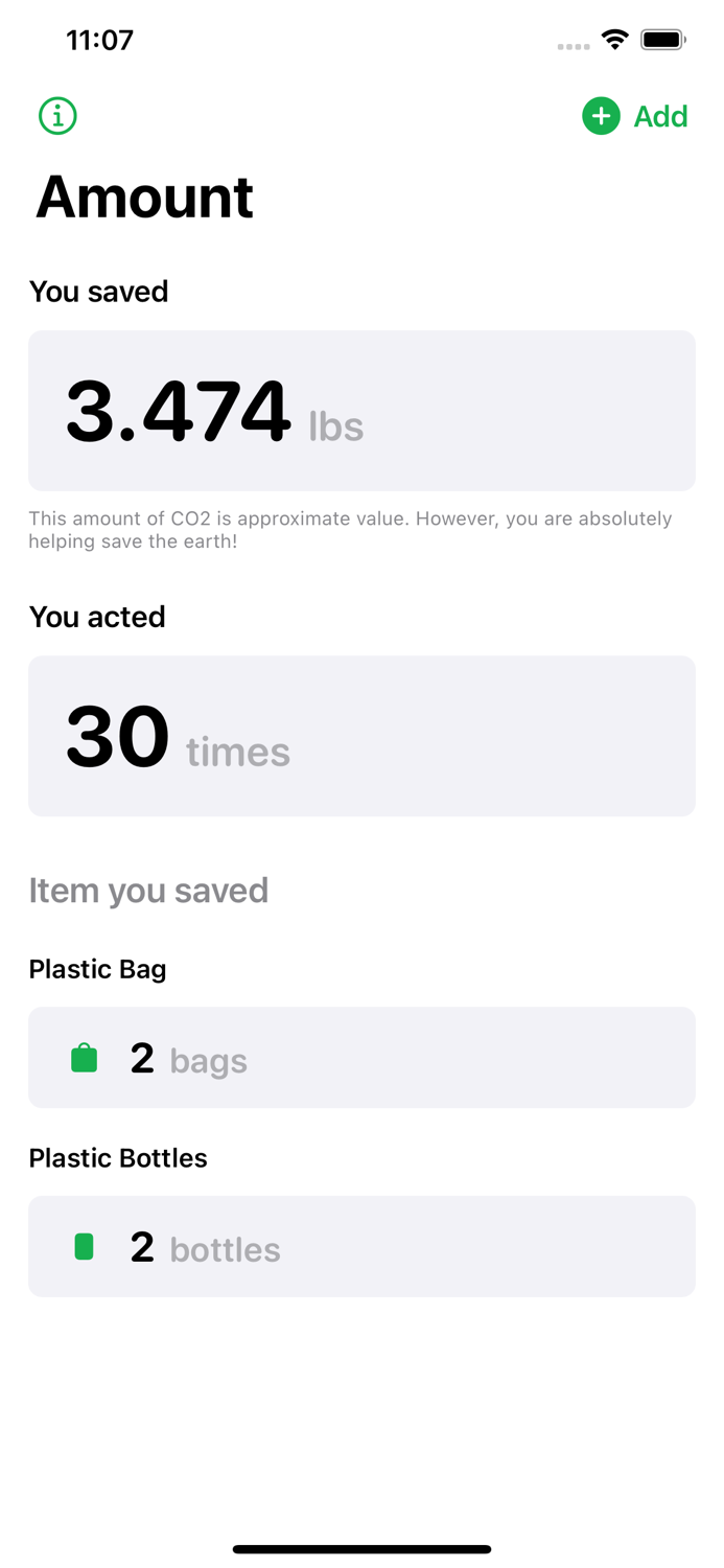 Amount - for Sustainability