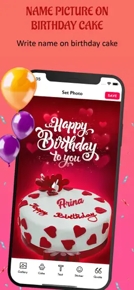 Game screenshot Name Picture On Birthday Cake apk