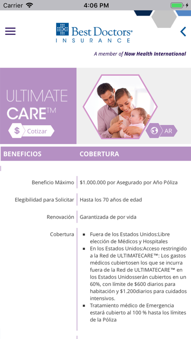 Best Doctors Ins. Cotizador Screenshot