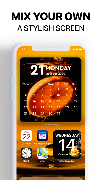 Calendar Widget for iPhone Screenshot