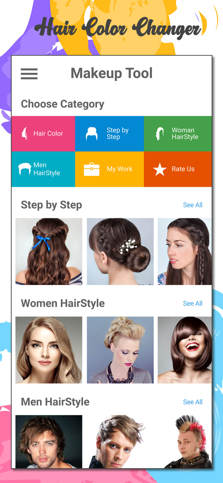 Mudança da cor do cabelo: maqu screenshot 1