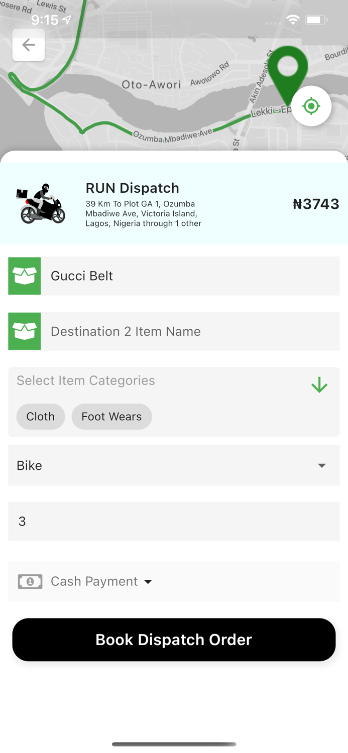 Run Dispatch Hailing App