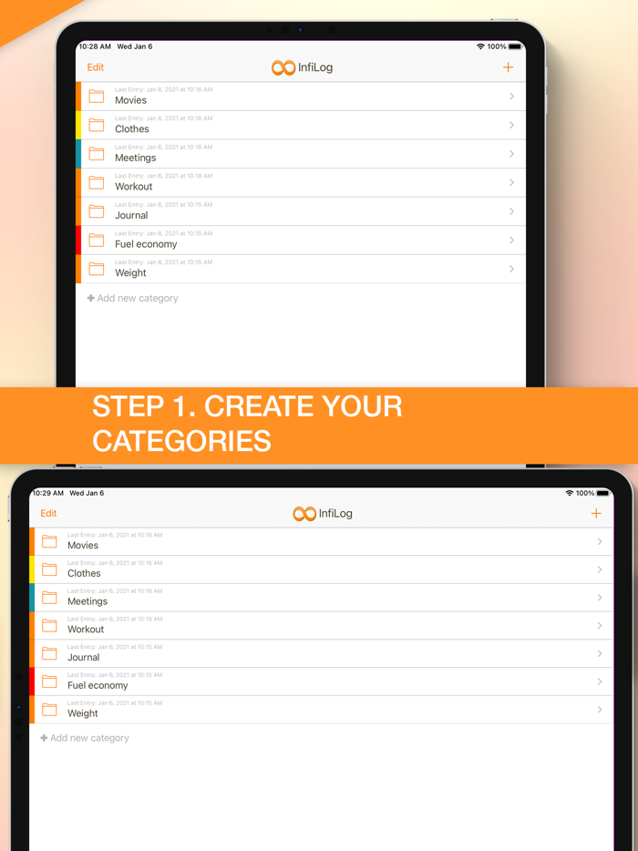 InfiLog - Daily Tracker
