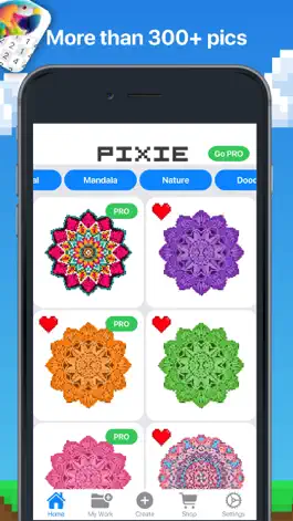 Game screenshot Pixie - Pixel Art Color Games apk