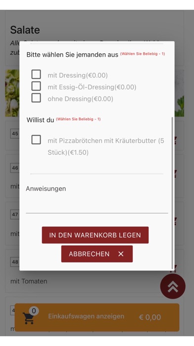 Pizzeria Avanti Screenshot
