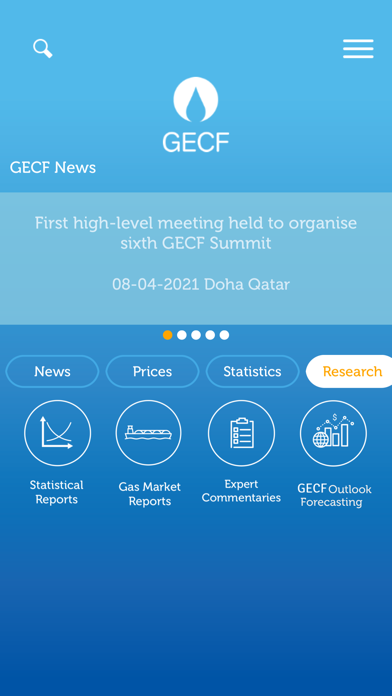GECF Mobile App Screenshot