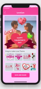 LoveCam Valentine's Day Camera screenshot #1 for iPhone