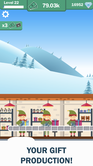 Idle Xmas. Gift Factory Tycoon Screenshot