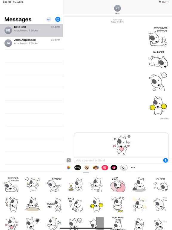 Screenshot #5 pour Cute dog Bull Terrier