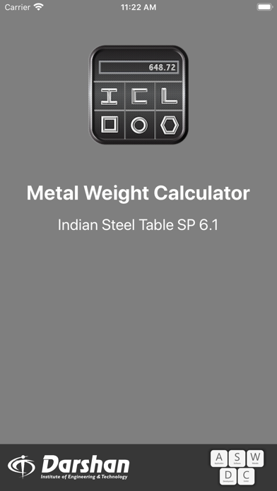 Metal Weight Calc & IS SP 6.1 Screenshot