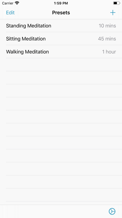 Preset Meditation Timer Screenshot