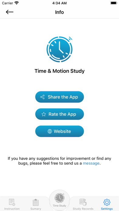 Time & Motion Study Screenshot