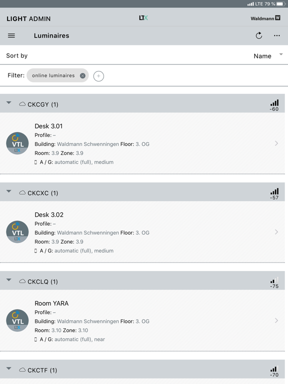 Screenshot #4 pour Waldmann LIGHT ADMIN