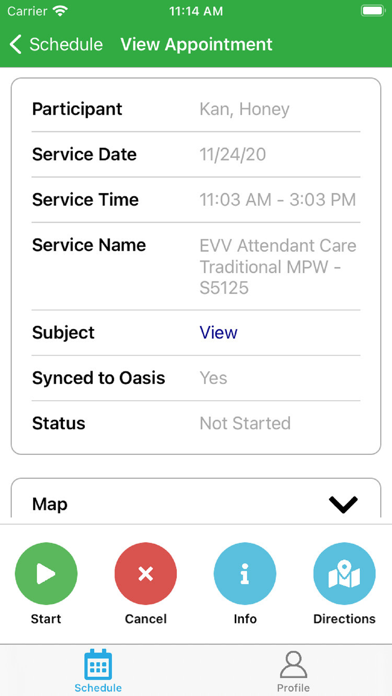 Oasis EVV Screenshot