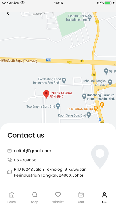 ONITEK GLOBAL SDN BHD Screenshot