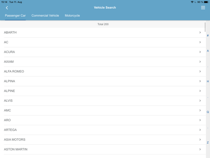 EXIDE Battery Finder