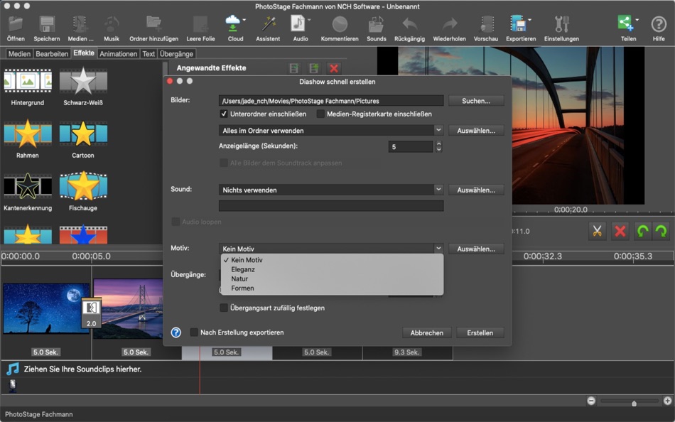 #4. PhotoStage Diashow-Programm (macOS) Podle: NCH Software