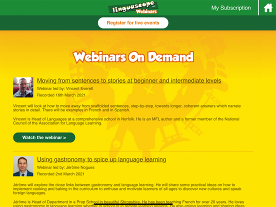Screenshot #4 pour Linguascope Webinars
