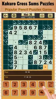 kakuro cross sums puzzles iphone screenshot 1